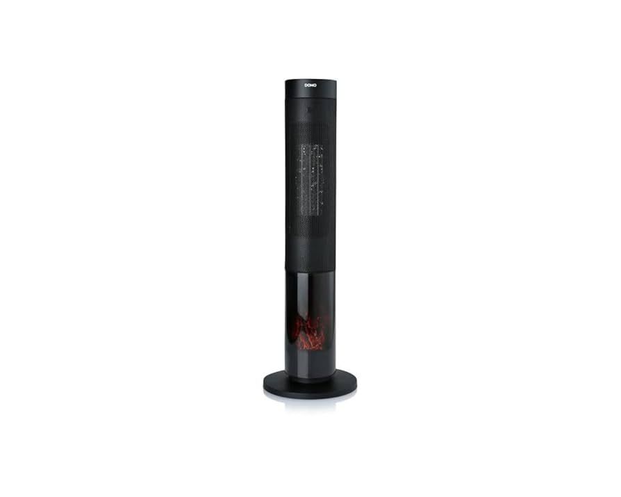 Domo Heating Tower with Chimney effect black Schwarz (DO7345H)