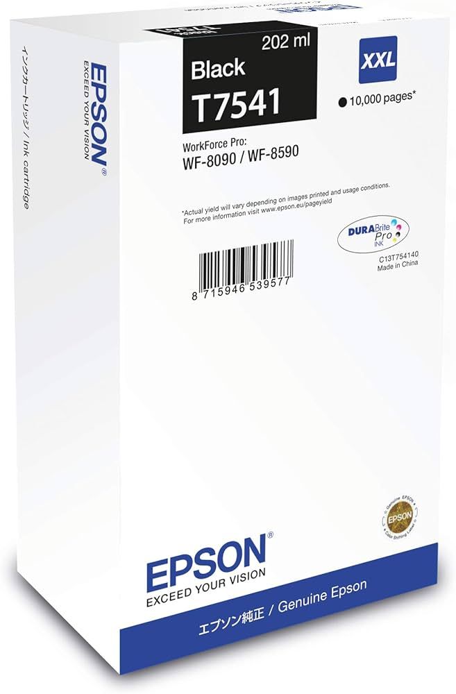Epson Ink T7541 Black Schwarz XXL (C13T754140)(C13T75414N)