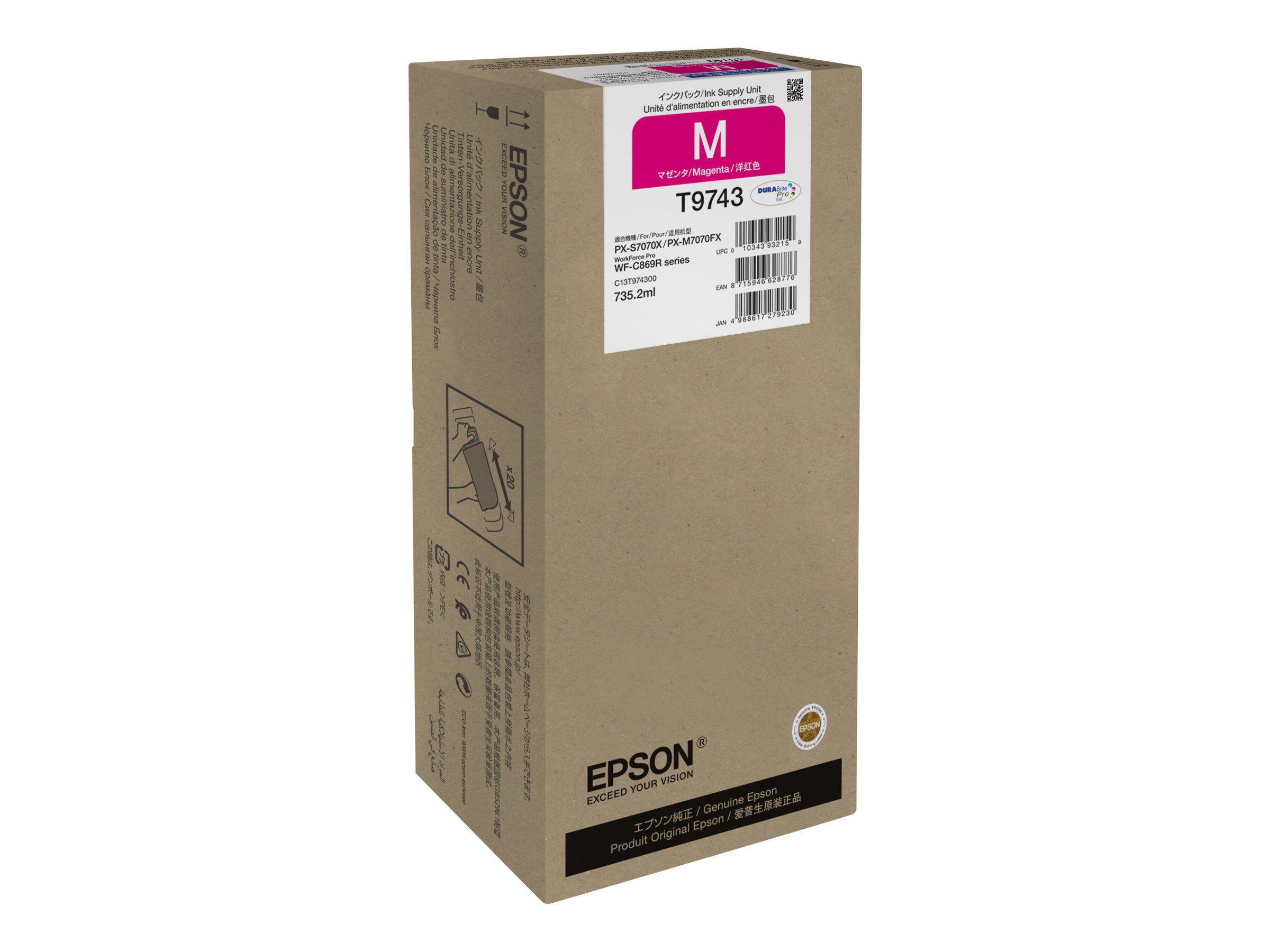 Epson Ink T9743 Magenta XXL (C13T97430N)(C13T974300)