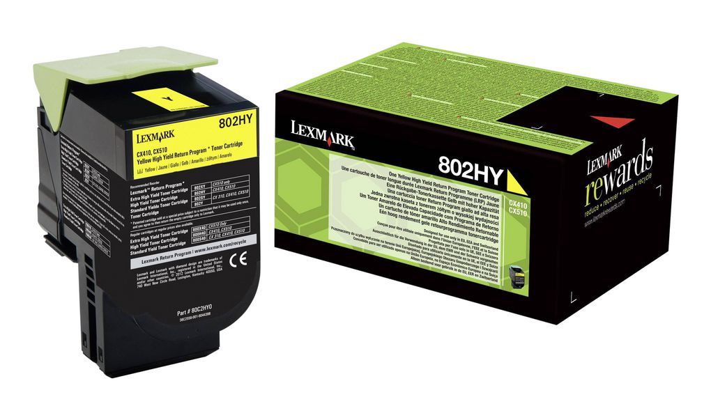 RESIGILAT: Cartus toner Lexmark 80C2HY0__RESX ,Galben ,3 000 pagini ,Original (80C2HY0) 