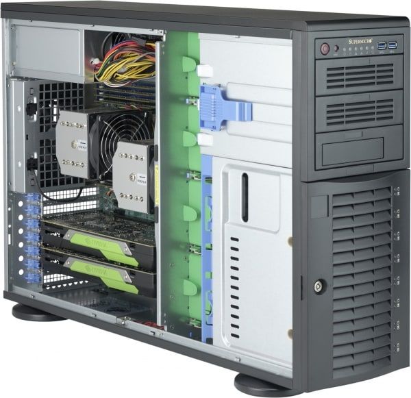 Supermicro 4U 8x3.5 /2.5  hot-swap SAS drive           1000W