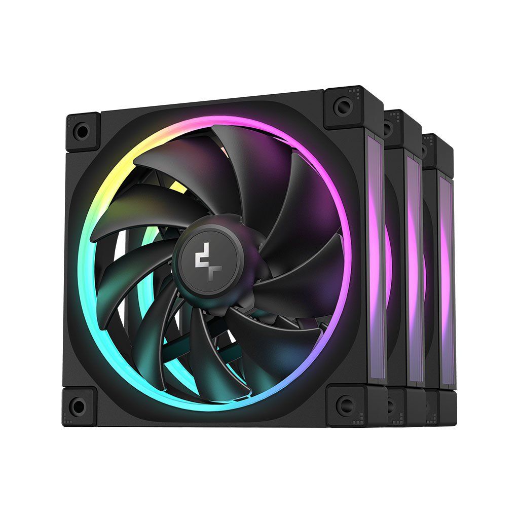 DeepCool FL12-3 in 1 Computer Case Fan 12 cm Black 3 pcs.