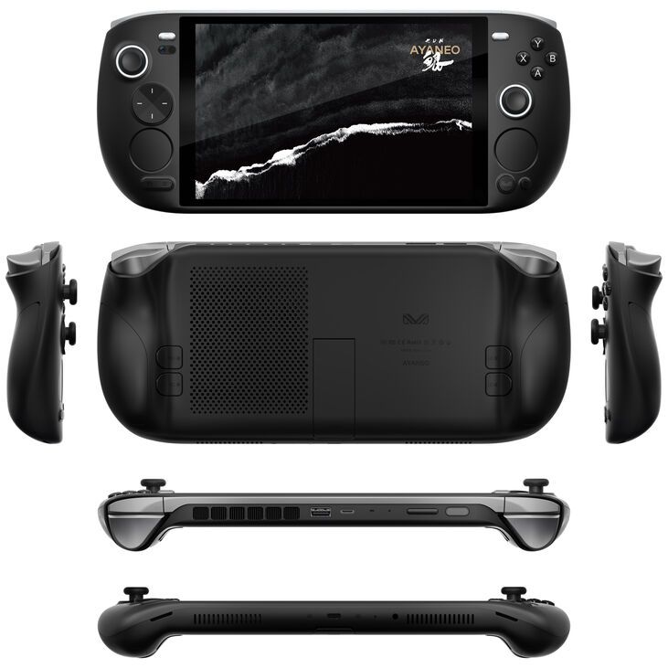 Ayaneo Kun Handheld Console – 16 GB LPDDR5X  512 GB SSD  Black Feather