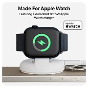 Targus HJ3310WHGL charger for portable devices Headphones  Smartphone  Smartwatch White USB Wireless charging Fast charging Indoor
