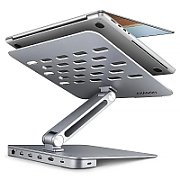 AXAGON HMC-STND stand for laptops and tablets  USB-C hub - silver