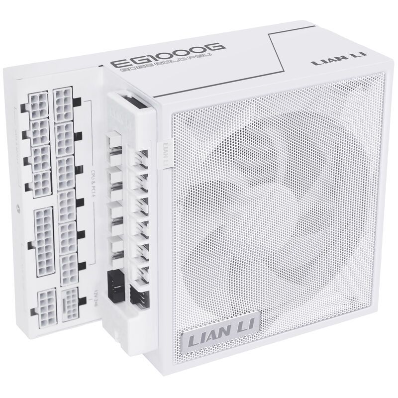 Lian Li EDGE GOLD 1000 80 PLUS Gold Power Supply  PCIe 5.1  ATX 3.1 - 1.000 Watt  white  incl. USB Hub