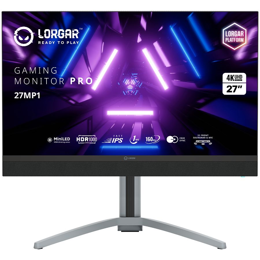 Monitor 27 inch Lorgar LRG-27MP1U160-GY 3840 x 2160, 160 Hz
