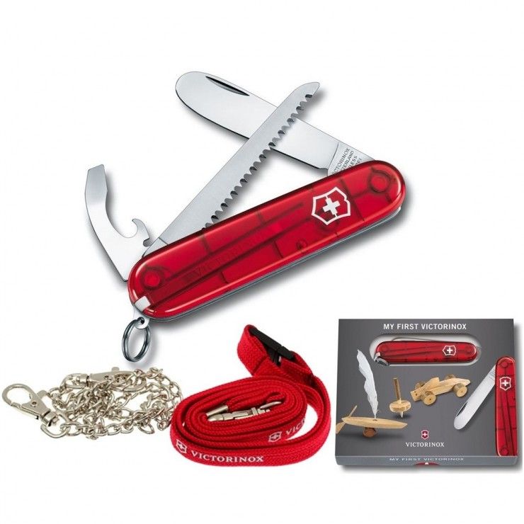 Victorinox Kids Swiss Army Knife My First Victorinox red transparent V-0 23 V0 23 Victorinox23 Victorinox 23 73 T VictorinoxT Victorinox T (0.2373.T)