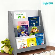 Raft depozitare carti, gri, MDF, U-Grow