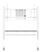 Stand podea mobil/fix Neomounts FL50-575WH1 pentru display-uri cu diagonale 65 -110 , sistem de prindere VESA 100x100~1100x600, greutate maxima suportata 125kg, fix lockable - lacătul nu este inclus culoare alb. Garantie 5 ani