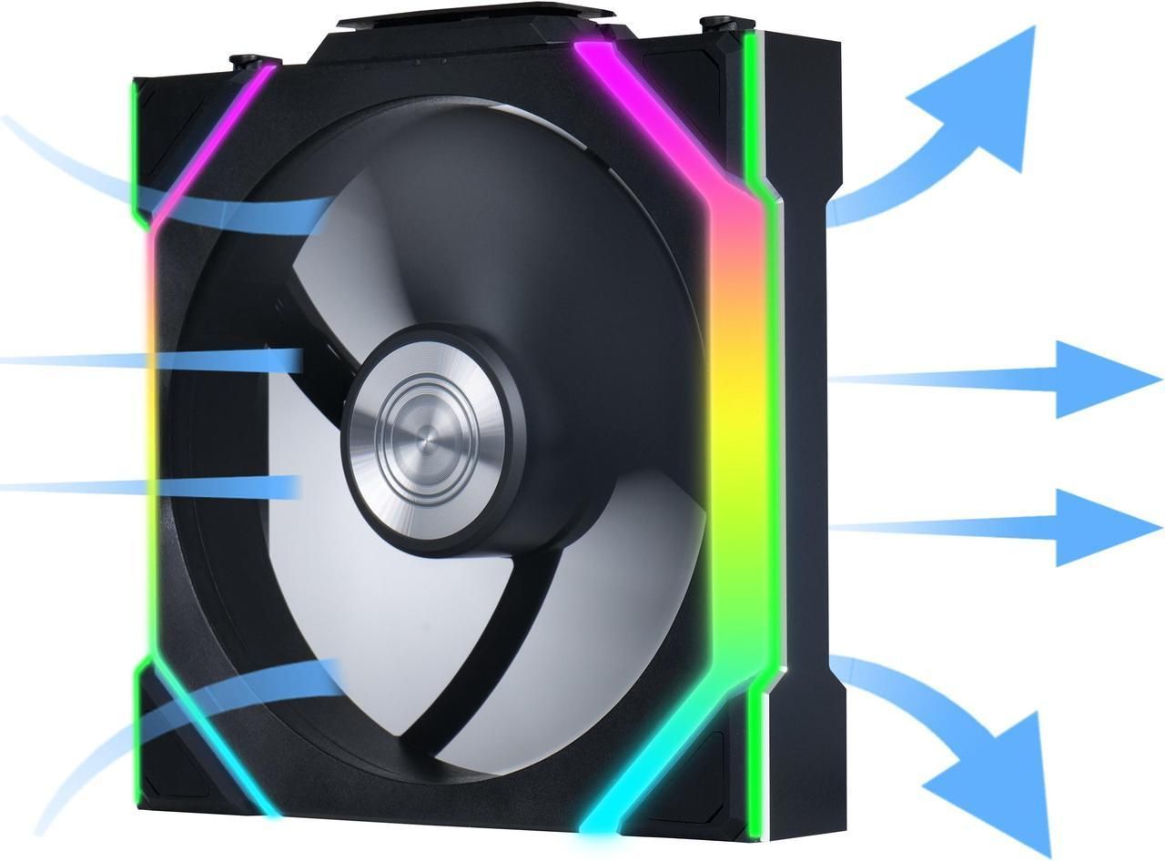 Ventilator Lian Li 12SL1W1B ,120 x 120 x 28 mm ,400 - 2000 RPM ,Negru ,ARGB 