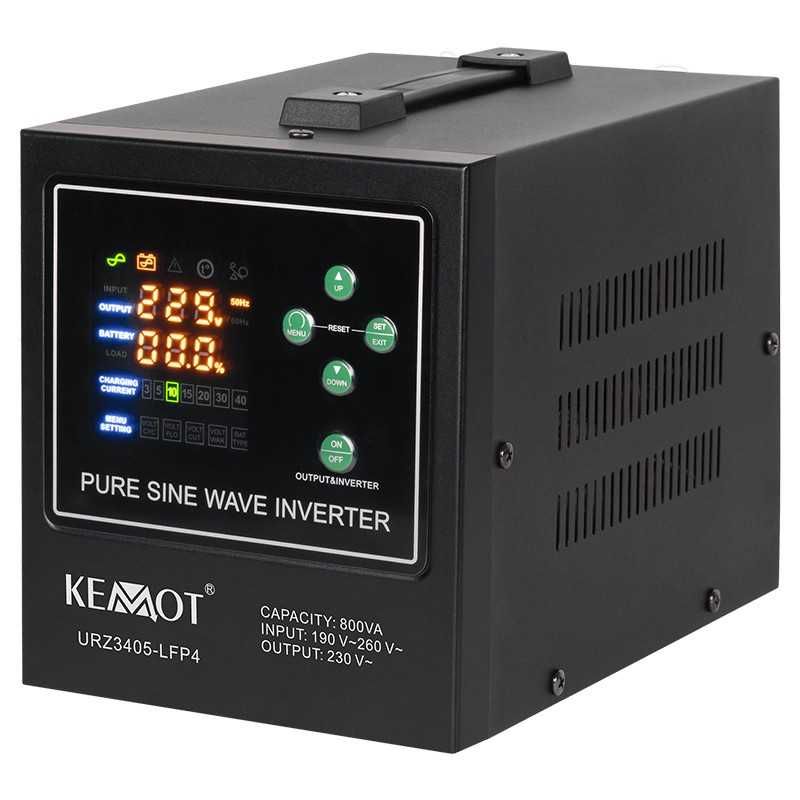 KEMOT PROsinus-800-LFP4 UPS with pure sine wave output  charging function 12V 230V 800VA/500W