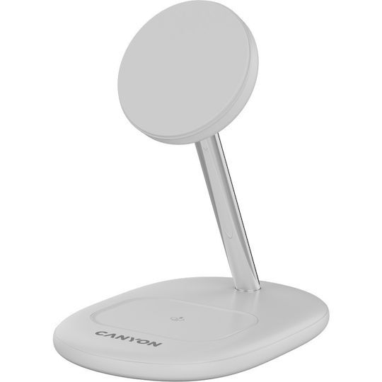 CANYON wireless charger WCS-205 15W Qi2 2in1 w/o adapter White