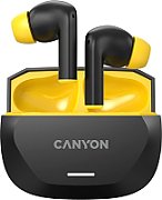 CANYON headset HEXAGON 7 TWS ANC+ENC Wireless Charge Black Yellow