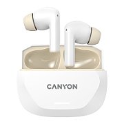 CANYON headset HEXAGON 7 TWS ANC+ENC Wireless Charge White Beige