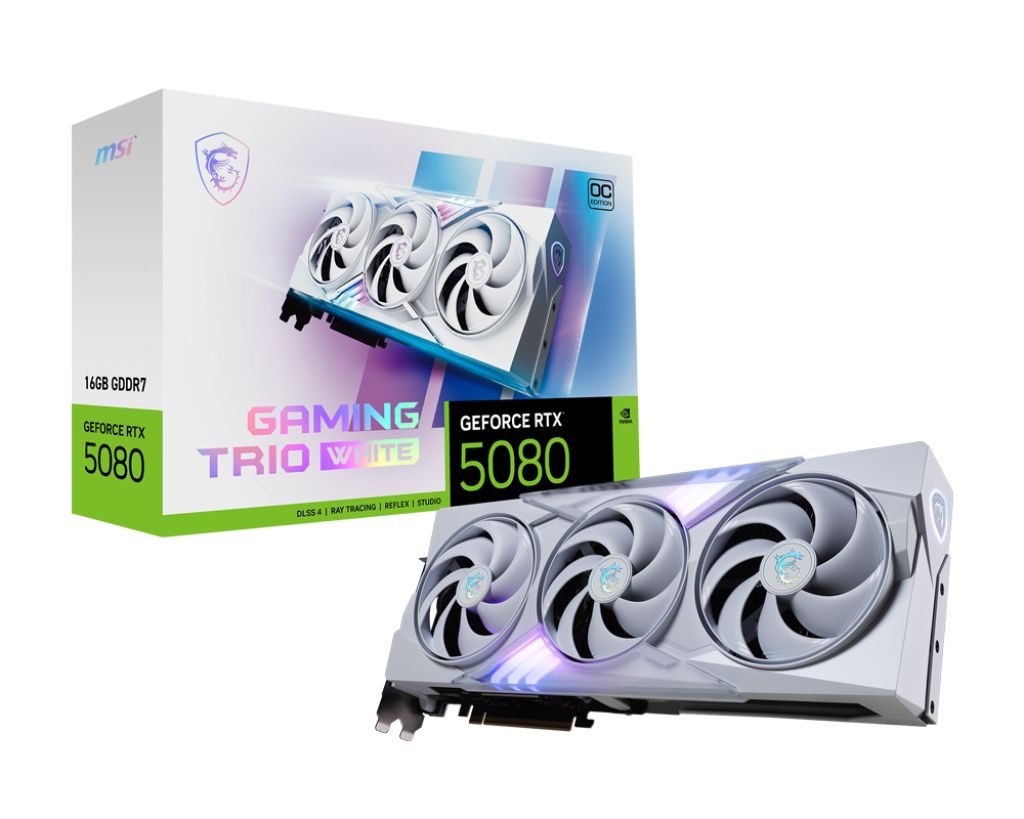 Placa video MSI GeForce RTX 5080 GAMING TRIO OC WHITE 16 GB GDDR7 256 bit