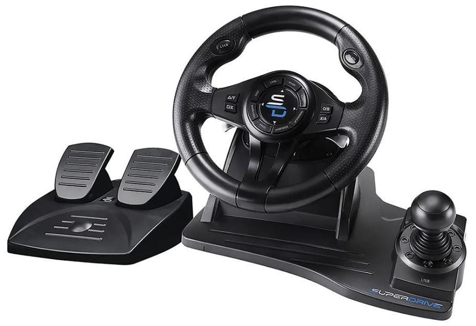 Subsonic SA5596-NG Gaming Controller Black USB Steering wheel + Pedals PC  PlayStation 4  Xbox One  Xbox Series X