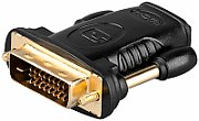 Adaptor DVI-D tata - HDMI mama, gold, Goobay