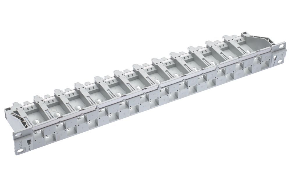 PATCH PANEL 24 PORT 1U 19  CAT.6 UTP WITH CABLE ORGANIZER GRAY LANBERG