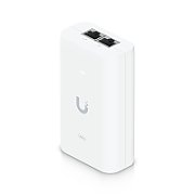 Ubiquiti U-POE+ adapter 30W, powers UniFi PoE+ devices, reduce dependency on PoE switch power, Contains RJ45 data input, AC cable with earth ground, and PoE+ output