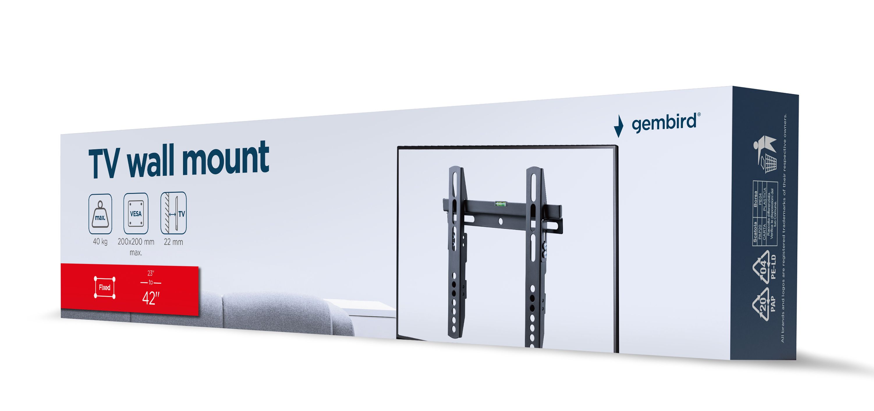GEMBIRD TV wall mount - fixed 23-42inch