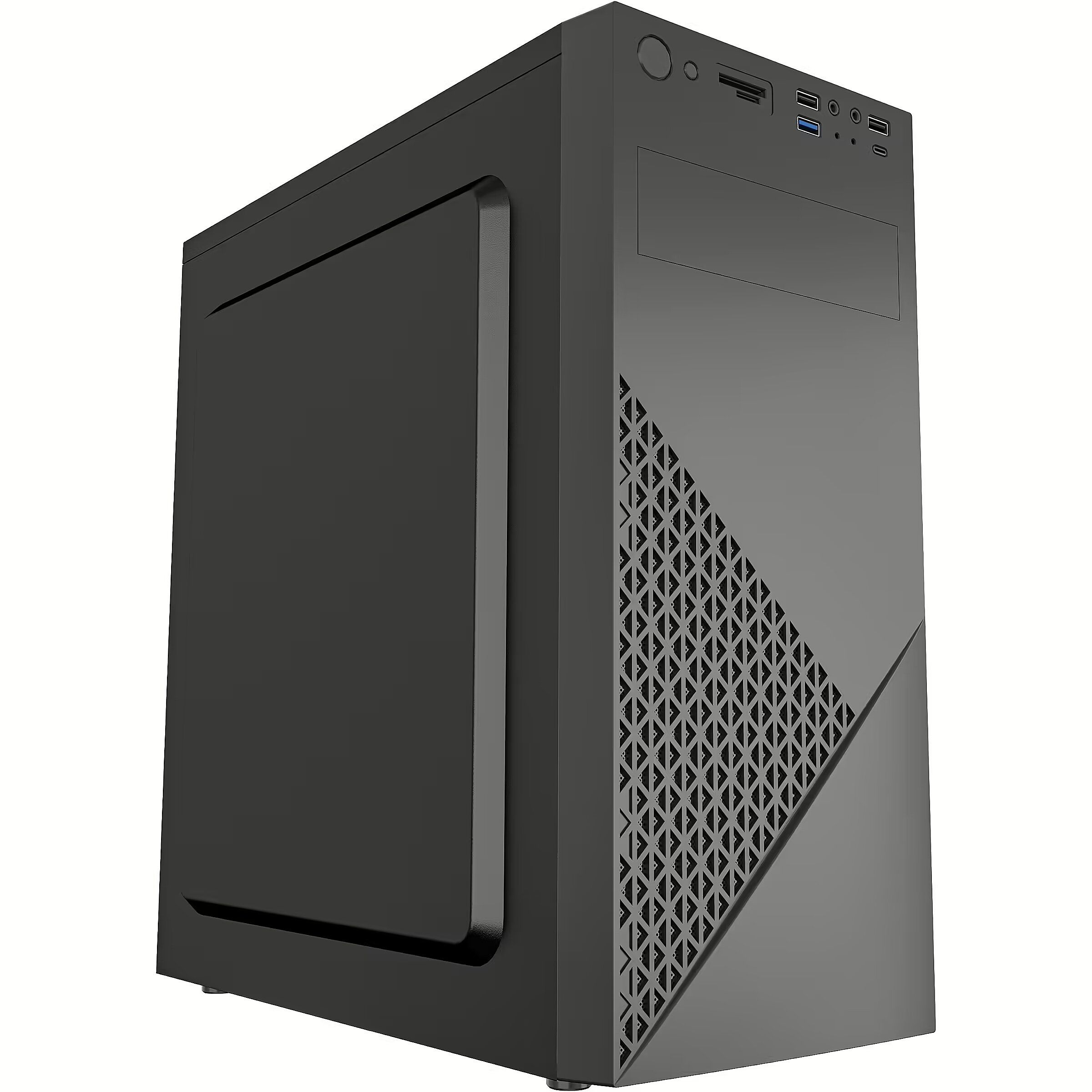 GEMBIRD Office computer case Fornax 170 ATX 2x USB 2.0 + 1x USB 3.0 + 1x USB Type-C card reader black