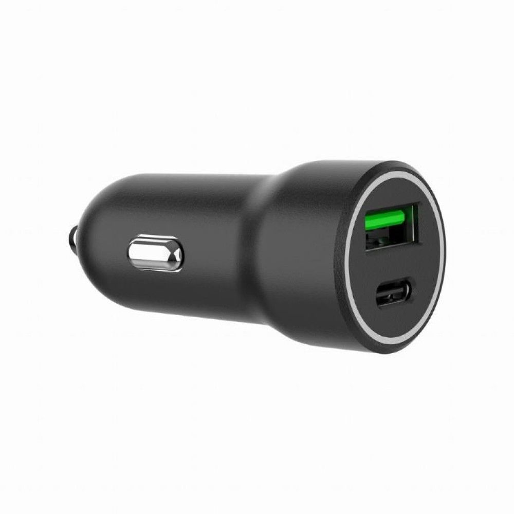 GEMBIRD 2-port USB car fast charger Type-C PD 20W black