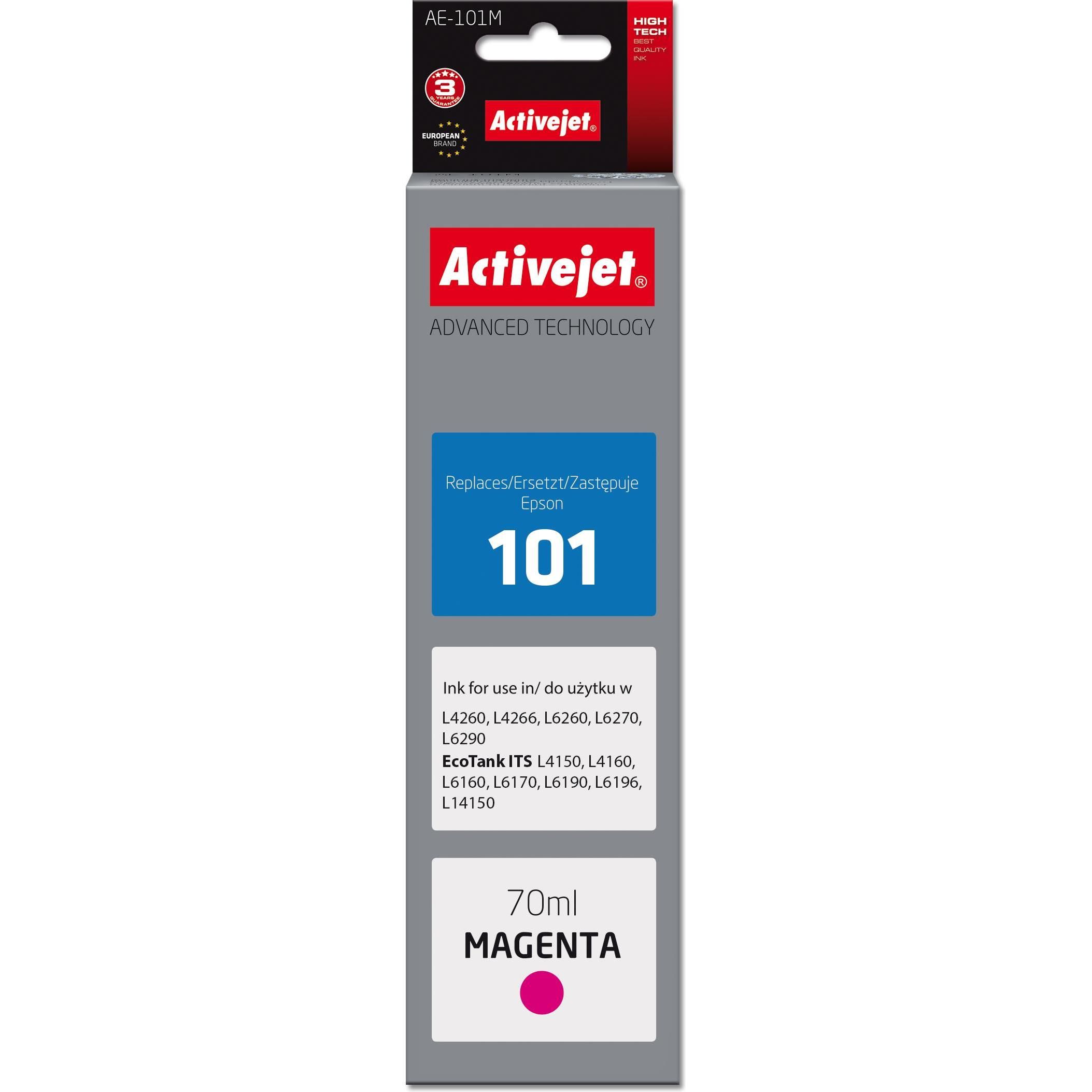 Cartus cerneala Activejet AE-101M ,Magenta ,70 ml (compatibil cu Epson (replacement for epson 101)) 