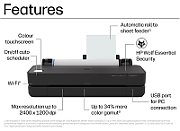 HP DesignJet T230 24inch LFP 2025 Colour Ink-Jet A1 ANSI D 2400x1200dpi 0.58 min/page USB LAN Wi-Fi