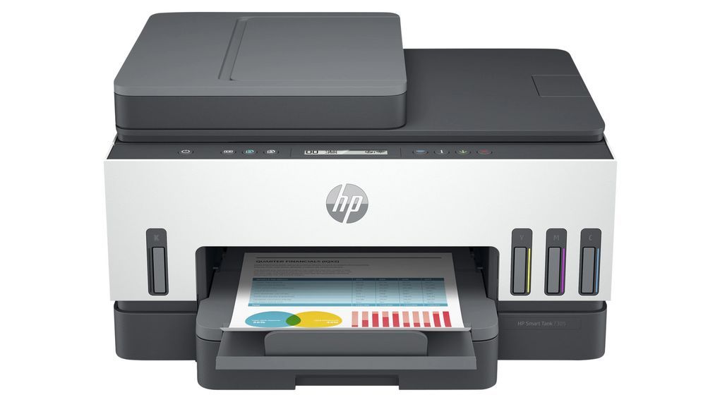 Imprimanta multifunctionala inkjet color HP Smart Tank 7305, A4, duplex, USB 2.0, Wi-Fi, 15 ppm negru, 9 ppm color