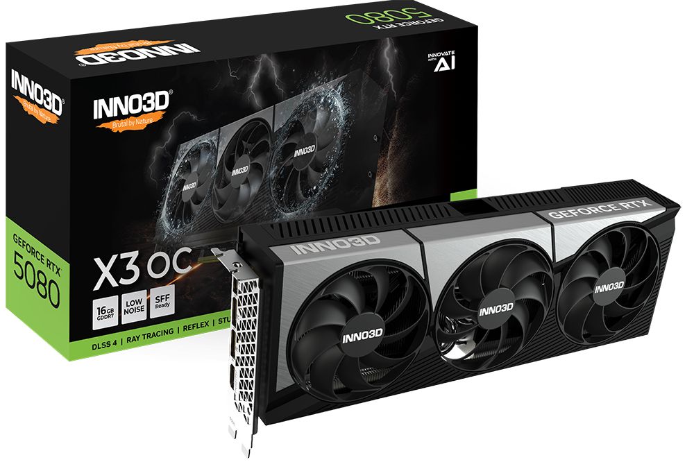 Placa video Inno3D GeForce RTX 5080 X3 OC 16 GB GDDR7 256 bit