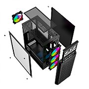 GEMBIRD Gaming ARGB computer case Fornax 400X black