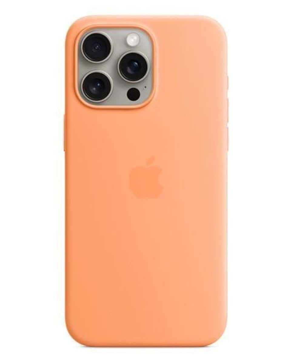 Apple iPhone 15 Pro Max Silicone Case with MagSafe - Orange Sorbet