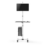 Maclean professional laptop stand cart  mobile computer workstation on wheels  max 17 -32   max 20kg  MC-793