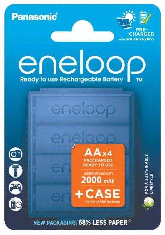 PANASONIC ENELOOP AA 2000mAh 4 szt + CASE