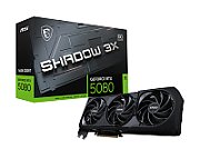 MSI Video Card Nvidia GeForce RTX 5080 16G SHADOW 3X OC, 16GB GDDR7, 256bit, Effective Memory Clock: 30000MHz, Boost: 2640 MHz, 10752 CUDA Cores, PCIe 5.0, 3x DP 2.1b, HDMI 2.1b, RAY TRACING, Triple Fan, 1x16pin, 850W Recommended PSU, 3Y