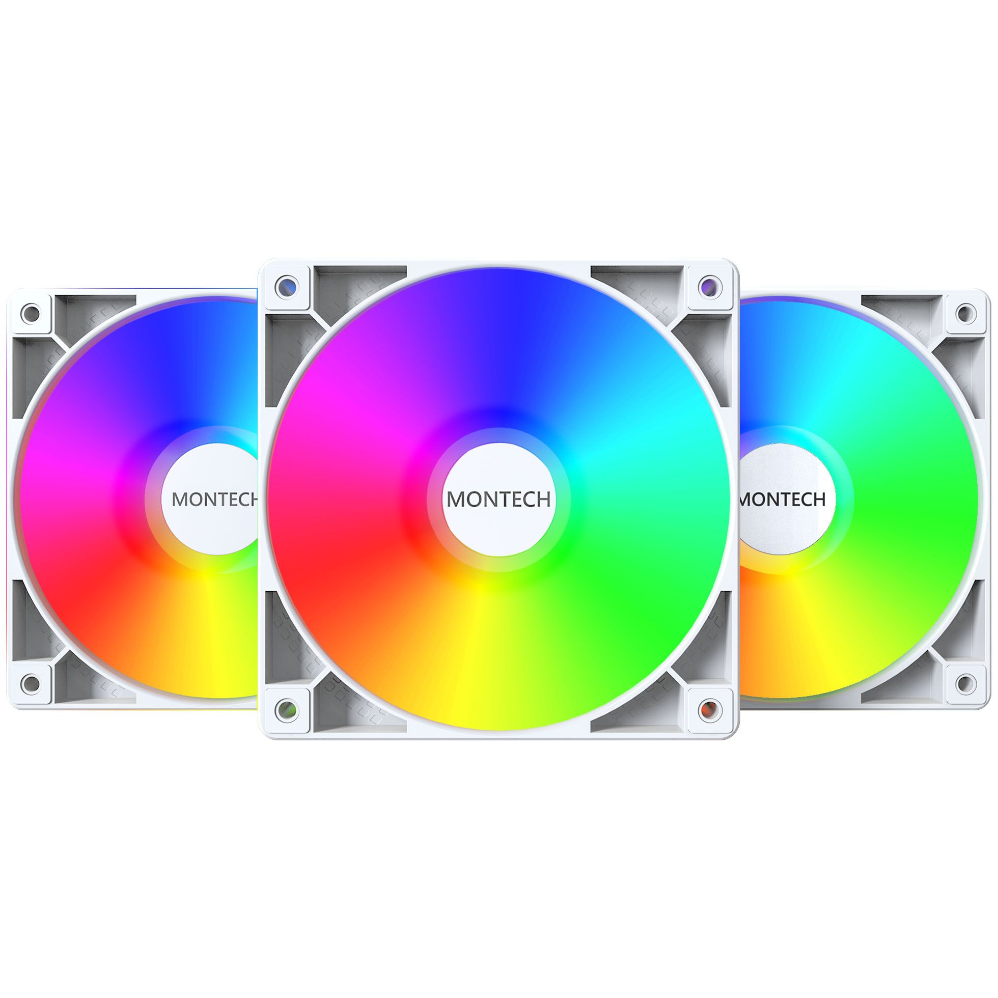 Fan Montech GF120 PWM ARGB  3 pieces - 120mm  white