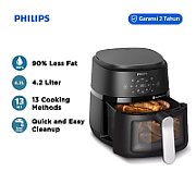 Philips 2000 series NA221/00 fryer Single 4.2 L Stand-alone 1500 W Hot air fryer Black  Silver