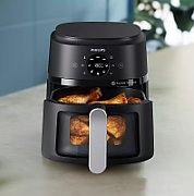 Philips 2000 series NA221/00 fryer Single 4.2 L Stand-alone 1500 W Hot air fryer Black  Silver