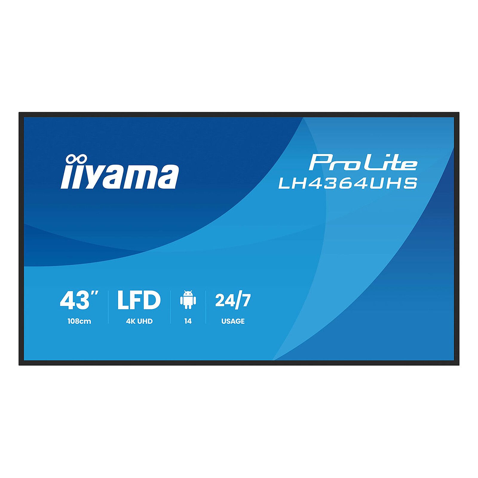 IIYAMA LH4364UHS-B1AG 43 IN LCD UHD/6.5MS 24/7 65MS 500CD/M 4000:1 S