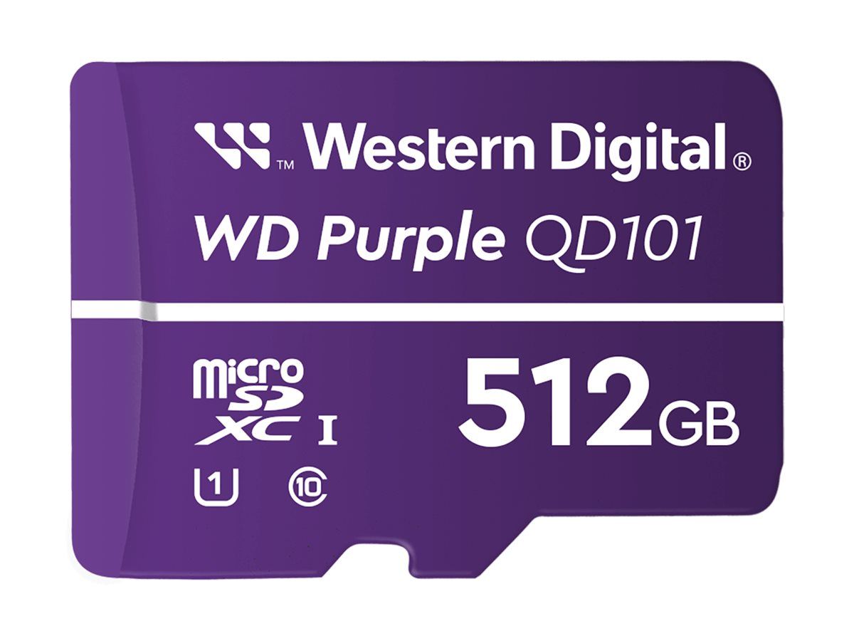 WD PURPLE QD101 MICROSD 512GB/3YEAR WARRANTY