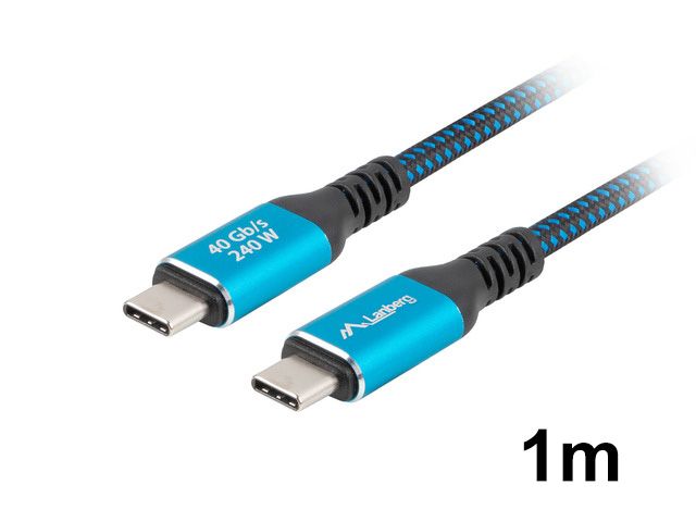 Cablu USB-C 4.0, 1m, 8K 60Hz, 240W incarcare, Lanberg