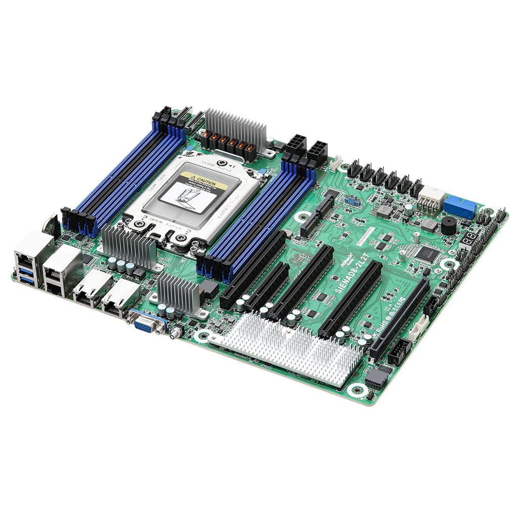ASRock SIENAD8-2L2T, 1xSKT SP6, AMD EPYC 8004, SoC, 8xDIMM, 2xM.2, 2xGbE, 2x10GbE, IPMI