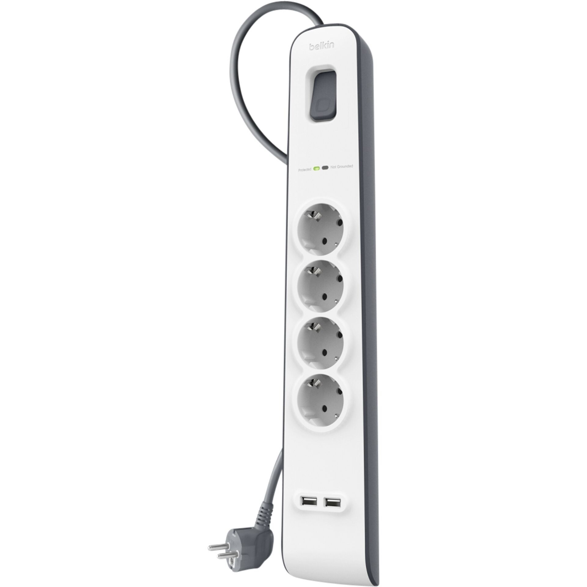 BELKIN POWER STRIP 525J  4X SCHUKO  2X USB-A  2M