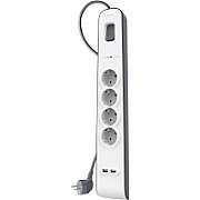 BELKIN POWER STRIP 525J  4X SCHUKO  2X USB-A  2M