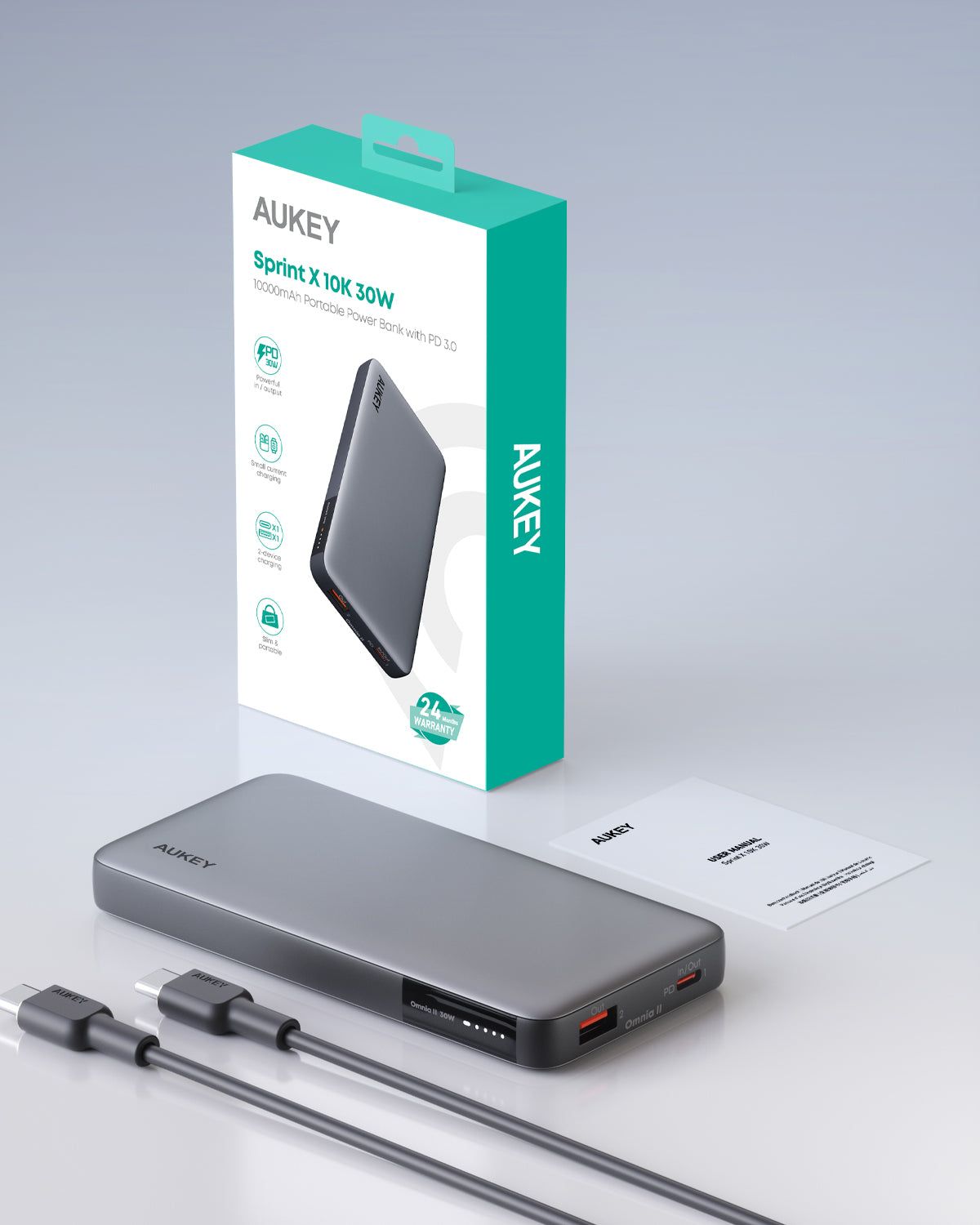 AUKEY PB-Y41 30W 10000mAh Portable Power Bank