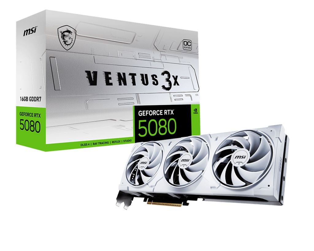 Placa video MSI GeForce RTX 5080 VENTUS 3X OC WHITE 16 GB GDDR7 256 bit