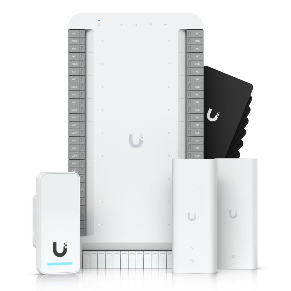 UBIQUITI UA-SK-Elevator Starter kit UniFi Access Elevator Hub G2 Reader 2x 2-wire PoE extender 10x Access Card