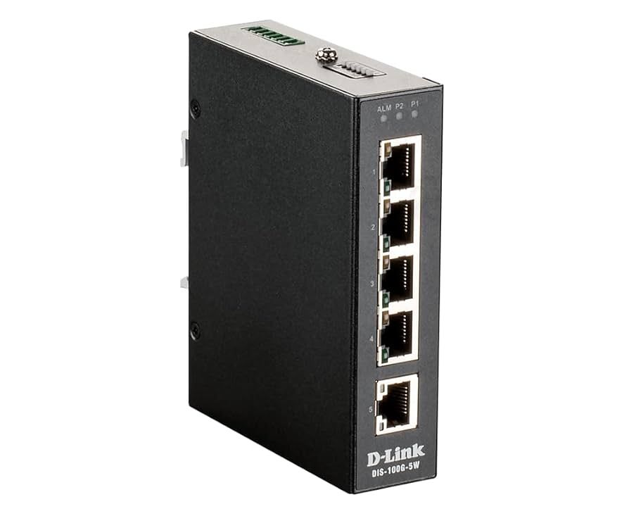 Industrial Gigabit Unmanaged Switch D-Link with 2 SFP slots - DIN rail