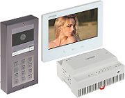 Hikvision DS-KIS704EY-ACW2/Kit video interfon HD cu 2 fire din aluminiu